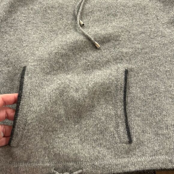great northwest clothing company gray wool angora kangaroo pocket sweater medium - Picture 4 of 6